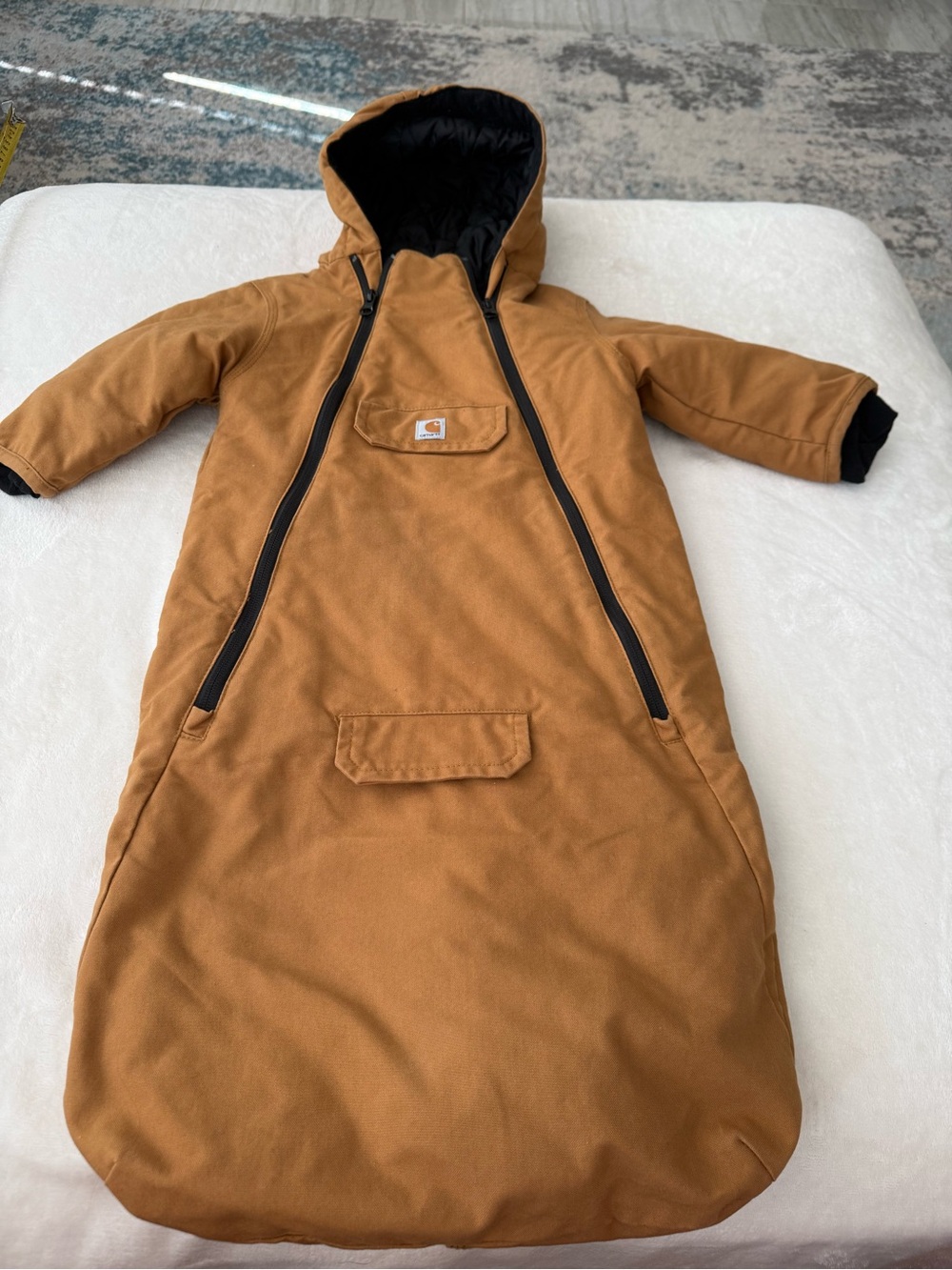 Carhartt infant Insulated Hooded Bunting in Brown 18 months